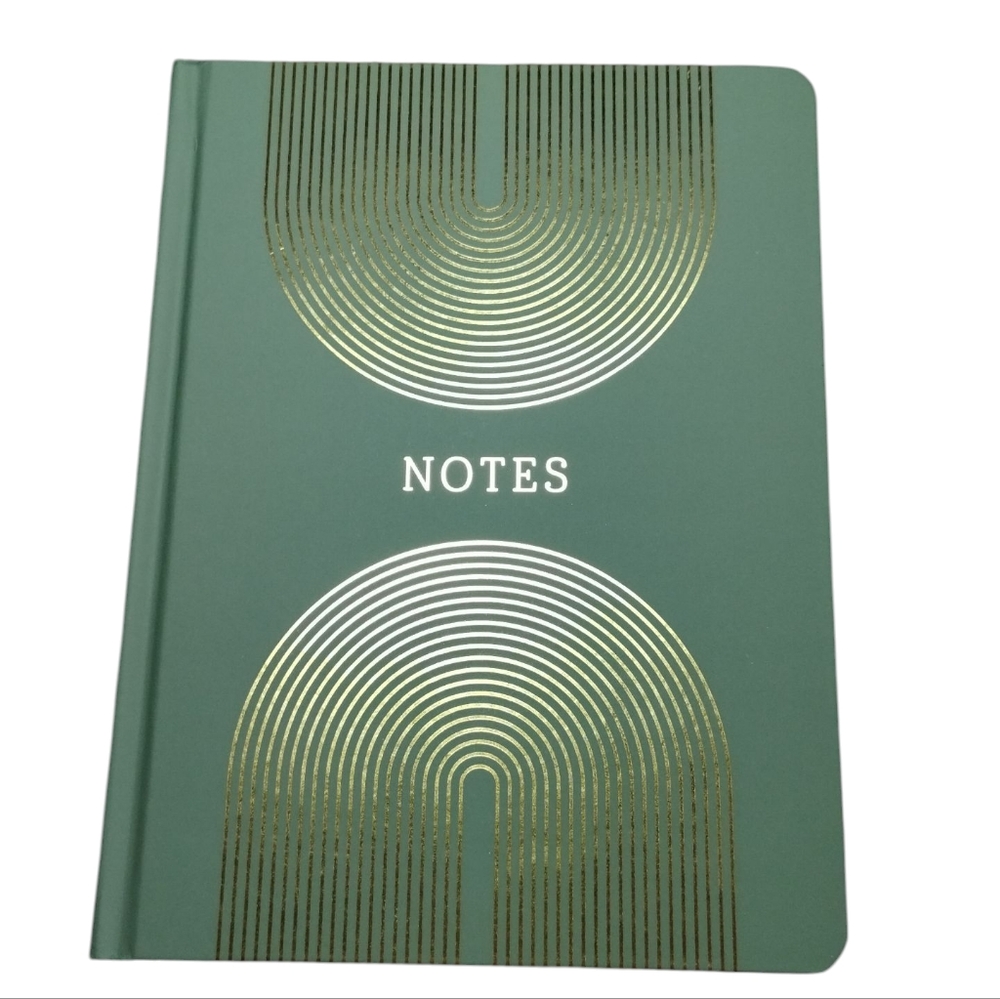 Set of 3 Threshold Green Journal with Gold Design Brand New